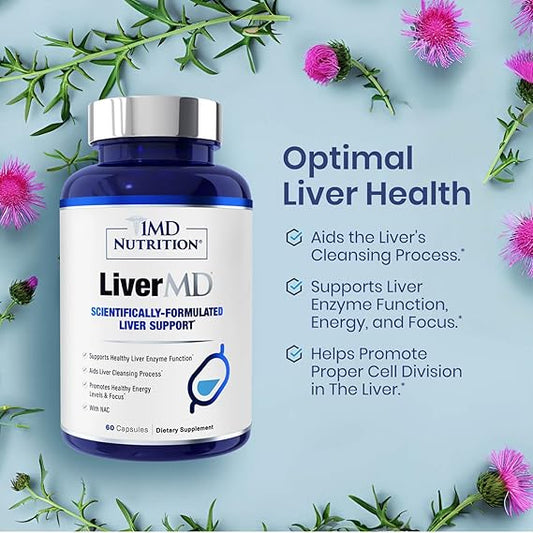 1MD Nutrition LiverMD – Advanced Liver Support Supplement (60 Capsules)