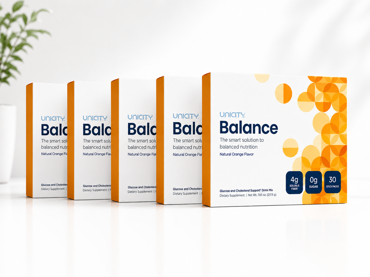 UNICITY Balance Cholesterol Support Drink Mix (30 Stick Pack – Orange Flavor)