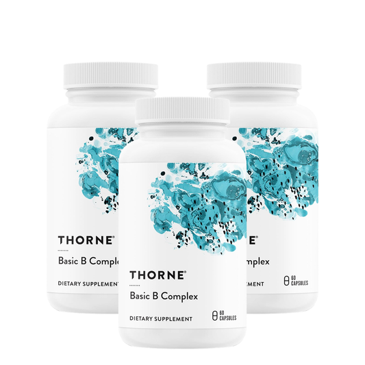 Thorne Basic B Complex, 8 Active B Vitamins & Choline, 60 Capsules