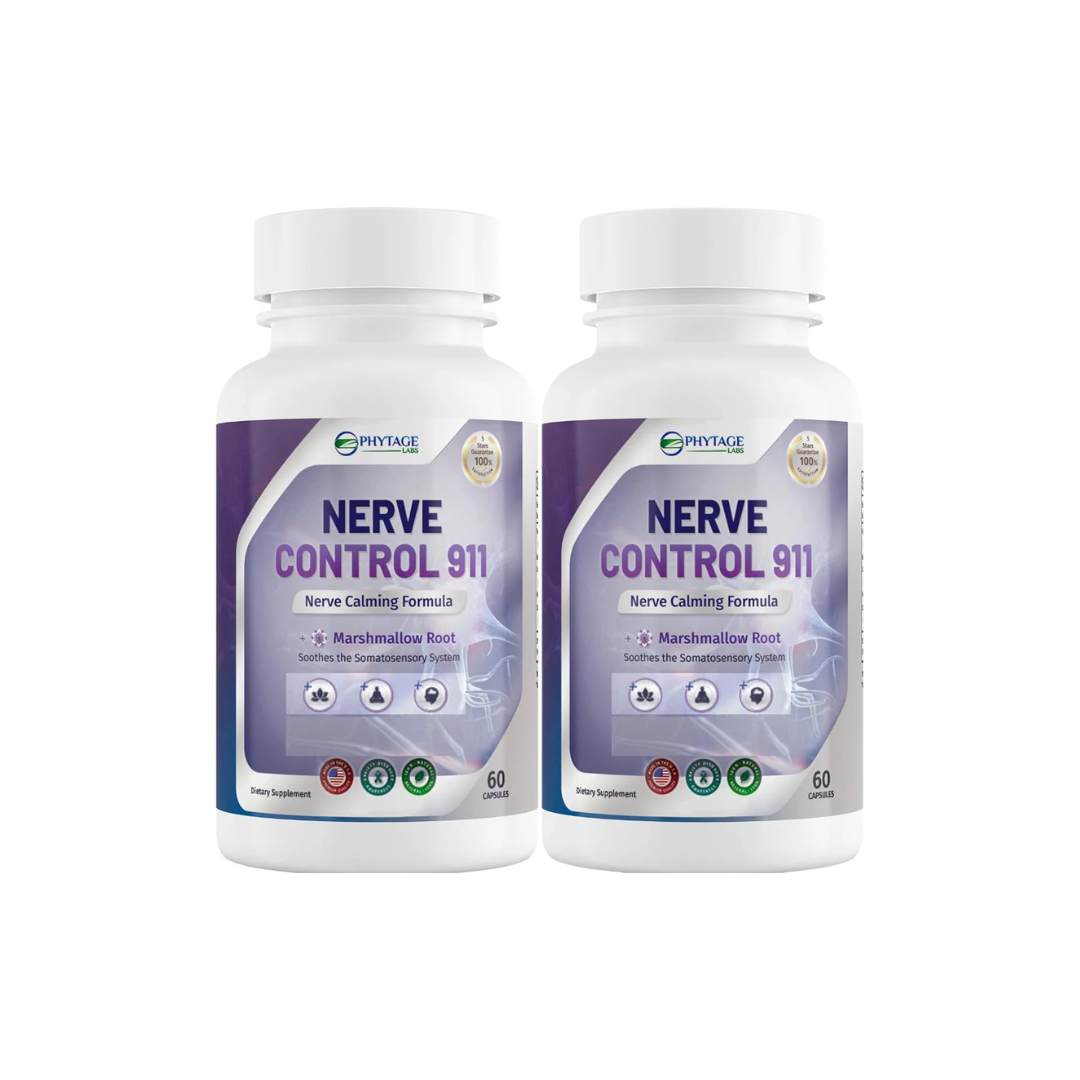 Nerve Control 911 – Natural Plant-Based Nerve Health Supplement (60 Capsules)