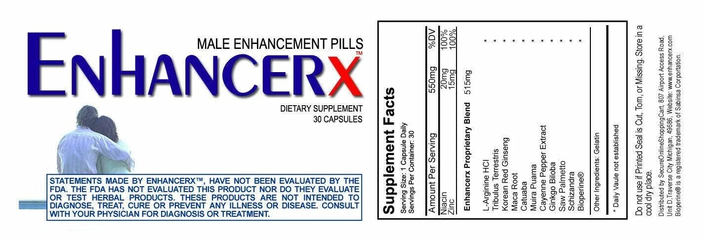 ENHANCERX Enhance RX Male Enhancement Pills – 30 Capsules | Performance, Stamina & Vitality Support Supplement for Men