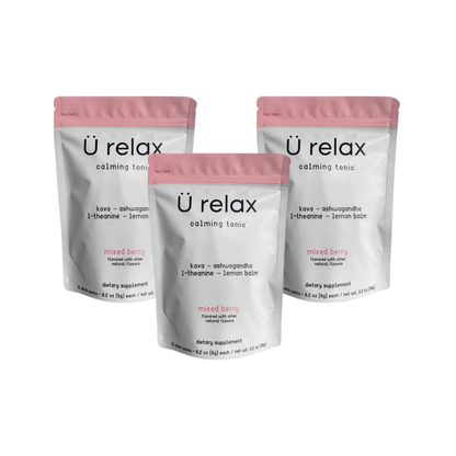 U Relax Calming Tonic Mixed Berry Flavor -15 Packets Relaxation Drink Supplement