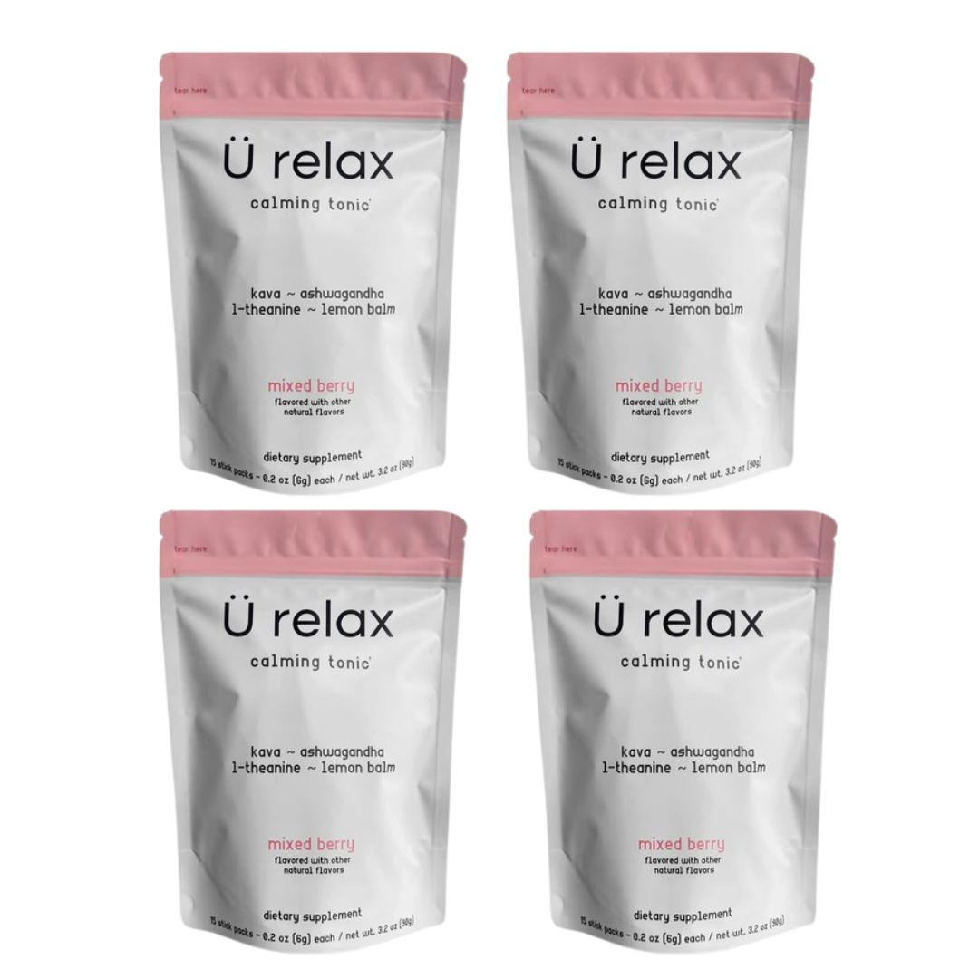 U Relax Calming Tonic Mixed Berry Flavor -15 Packets Relaxation Drink Supplement