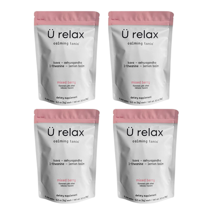 U Relax Calming Tonic Mixed Berry Flavor -15 Packets Relaxation Drink Supplement
