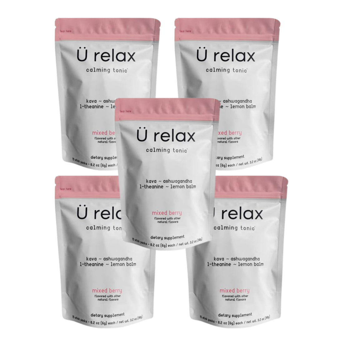 U Relax Calming Tonic Mixed Berry Flavor -15 Packets Relaxation Drink Supplement
