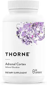 THORNE Adrenal Cortex, Bovine Adrenal Glandular Supplement, 60 Capsules (Pack of 5)