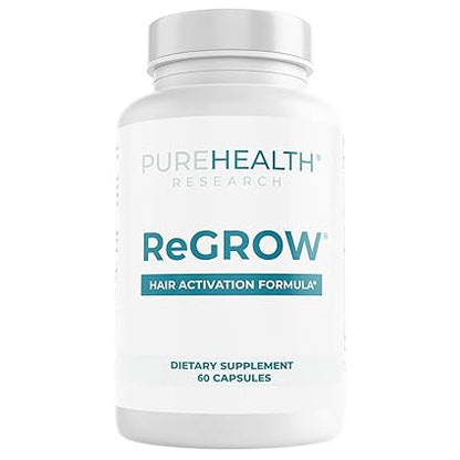 PUREHEALTH RESEARCH ReGrow Hair Growth Vitamins (60 Capsules)