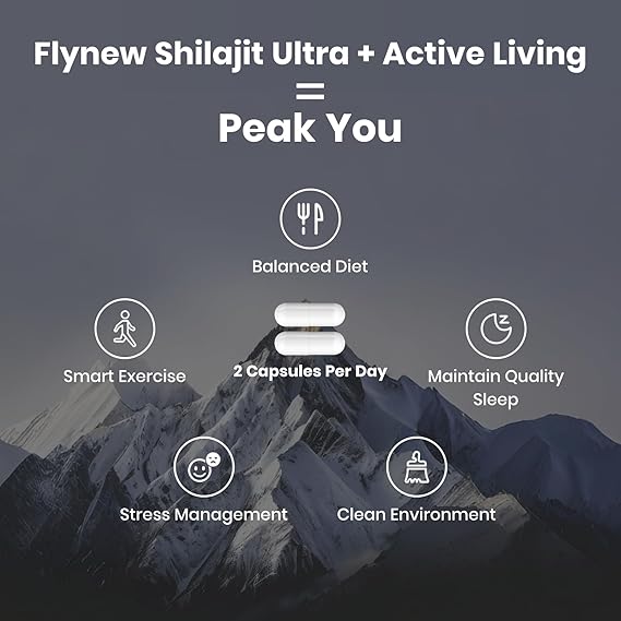 Flynew Shilajit Ultra Optimal Potency – Shilajit Extract with L-Arginine (Pure Formula)