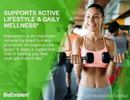 BioEmblem Triple Magnesium Complex – High Absorption Magnesium Glycinate, Malate &amp; Citrate Supplement