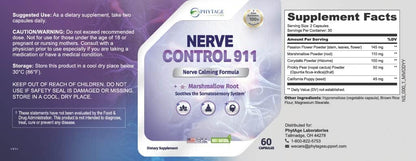 Nerve Control 911 – Natural Plant-Based Nerve Health Supplement (60 Capsules)