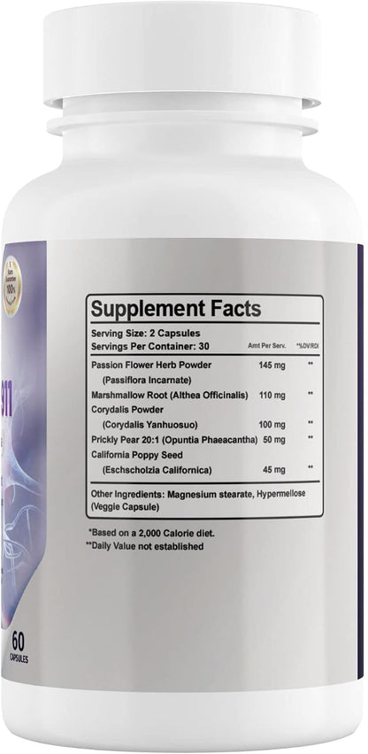 Phytage Labs Nerve Control 911 – Plant-Based Nerve Health Supplement (60 Capsules)