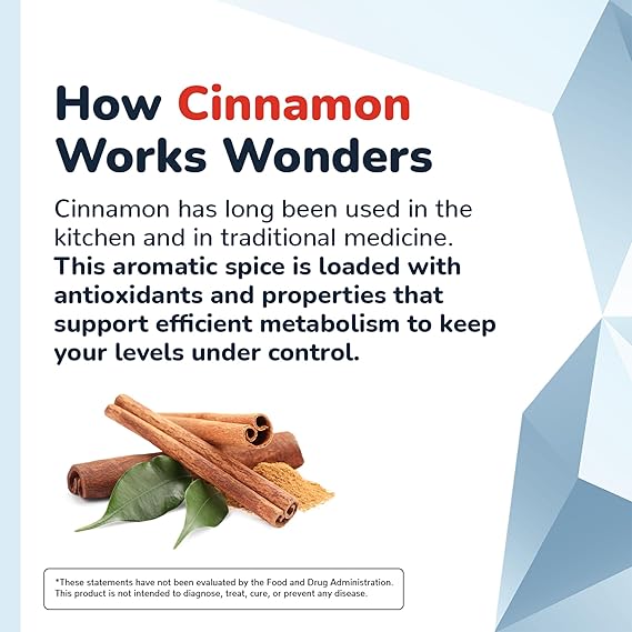 CinnaChroma Capsules – Advanced Cinnamon Supplement for Blood Sugar Support (30 Capsules – 1 Month Supply)