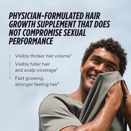 Nutrafol Men Hair Growth Supplements Ages 18–49 – 1-Month Bottle for Stronger, Thicker-Looking Hair