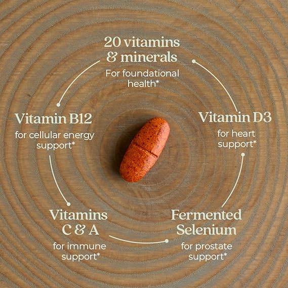 New Chapter Men’s Multivitamin 55+ – Complete Daily Support for Energy, Heart, Brain & Immune Health