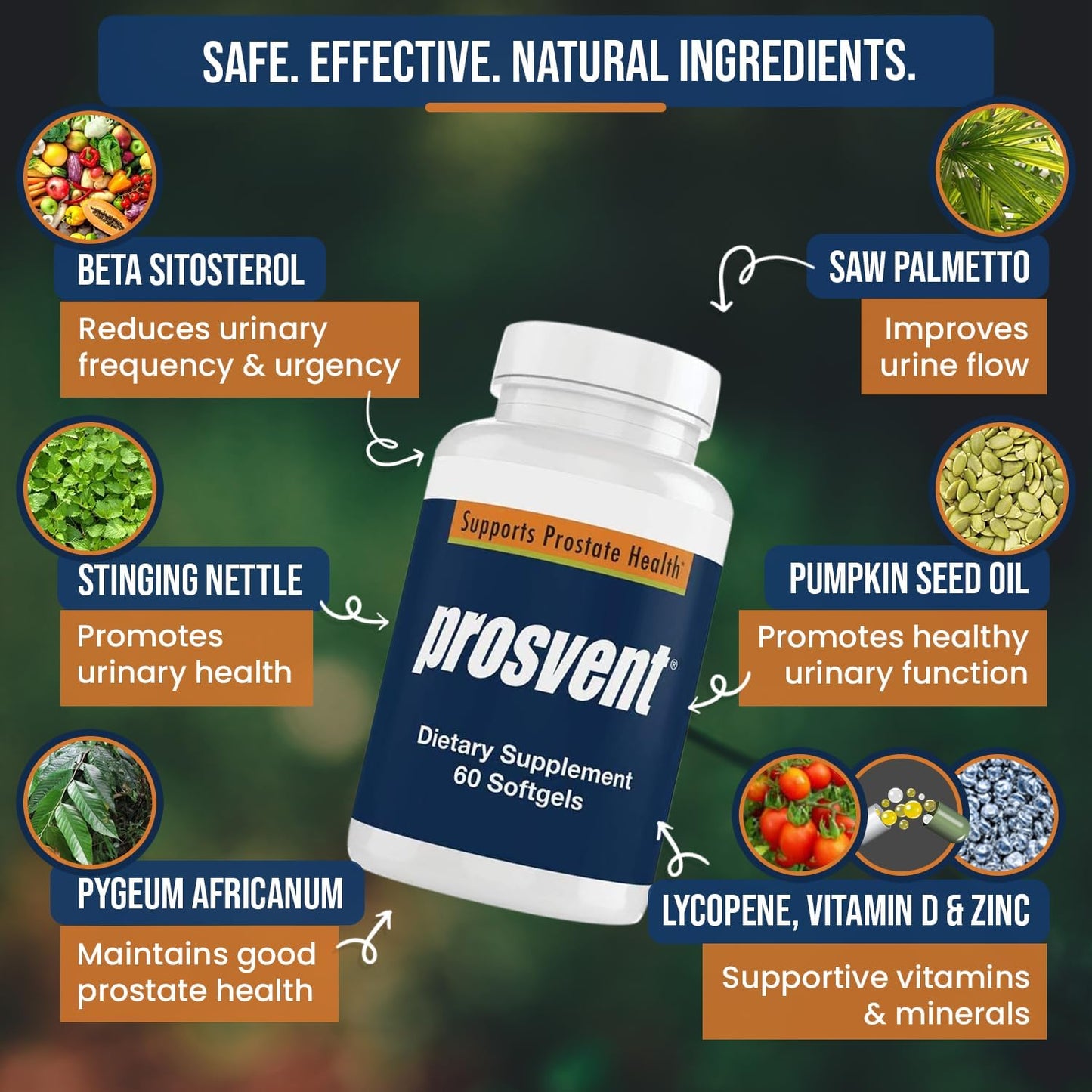 Prosvent Advanced Men's Prostate Support – Natural Formula for Urinary Health &amp; Wellness