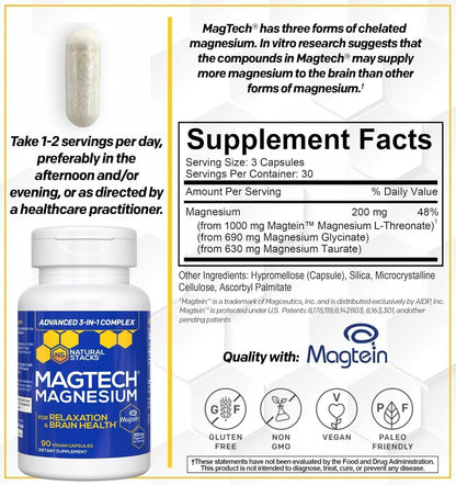 Natural Stacks Mineral Supplement 200mg – 90 Vegetarian Capsules