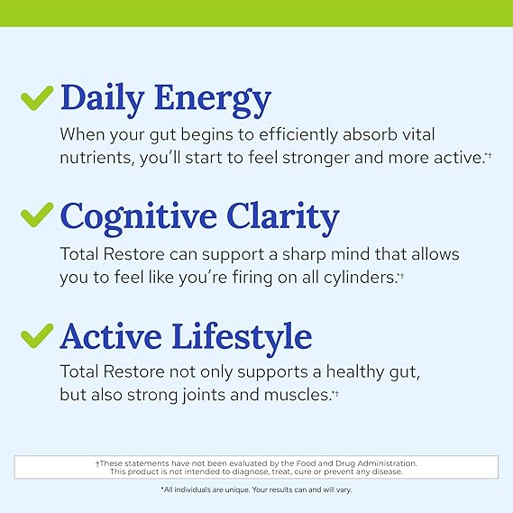 Gundry MD Total Restore – Advanced Gut Lining Support for Digestive &amp; Immune Wellness (90 Capsules)