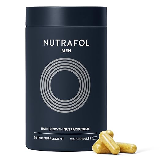 Nutrafol Men Hair Growth Supplements Ages 18–49 – 1-Month Bottle for Stronger, Thicker-Looking Hair