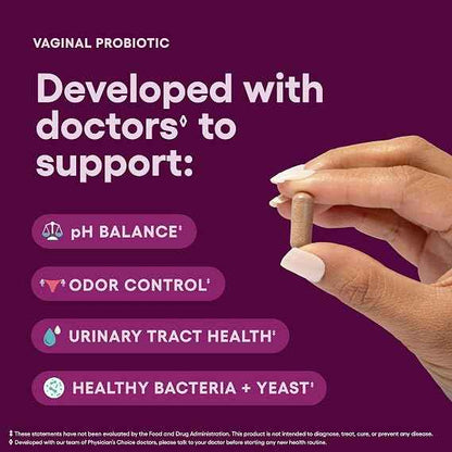 Physician's CHOICE Vaginal Probiotics for Women, pH Balance & Odor, 30ct