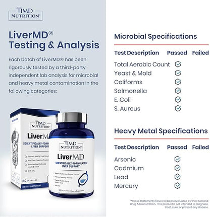 1MD Nutrition LiverMD – Advanced Liver Support Supplement (60 Capsules)