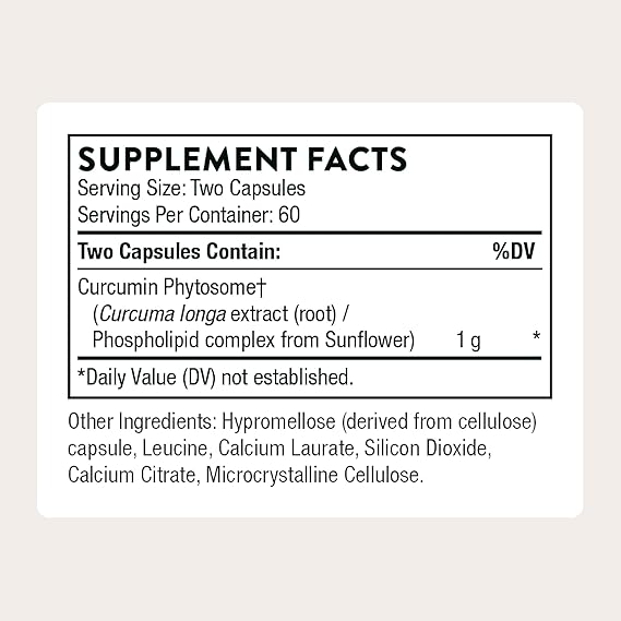 THORNE Curcumin Phytosome 1000 mg (Meriva) – Advanced High-Absorption Support for Whole-Body Wellness