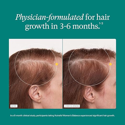 Nutrafol Women's Balance Hair Growth Supplements for Women 45+ – 1-Month Pouch for Thicker, Healthier-Looking Hair