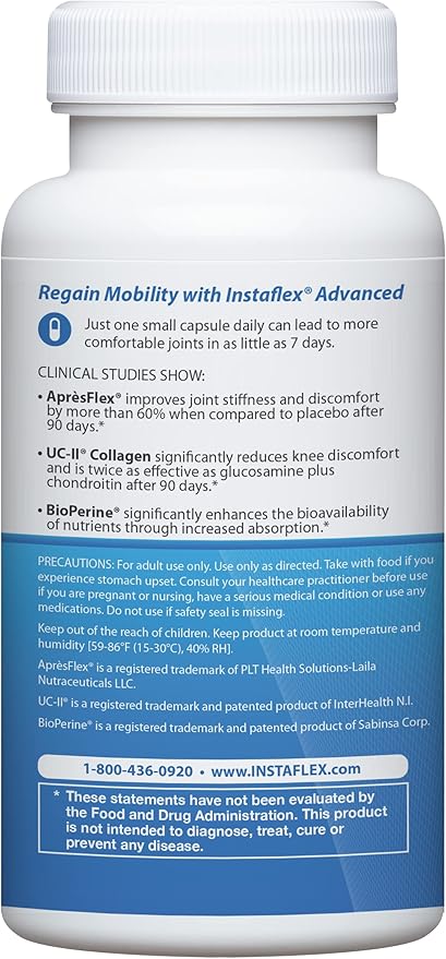 Instaflex Advanced Joint Support Supplement – Complete Mobility & Comfort Formula (30 Count) (Pack of 2)