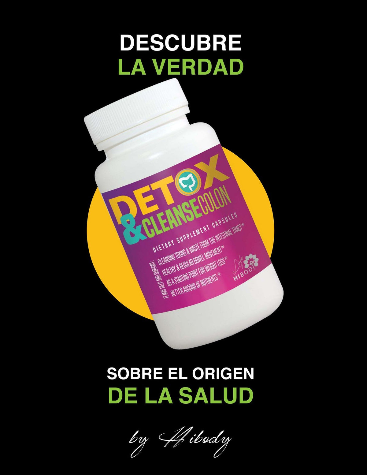 Detox & Cleanse Colon by Hibody (Excellent Product-Fast Results-Brand New)