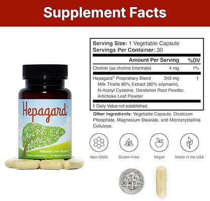 Hepagard – Natural Liver Support Supplement with N-Acetyl Cysteine (NAC) for Detox &amp; Daily Wellness