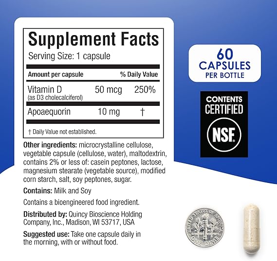 Prevagen Regular Strength - 60 Capsules (2 Month Supply) | Formulated for Your Brain | 10mg of Apoaequorin Plus Vitamin D3 with 7-Day Pill Minder