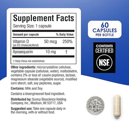 Prevagen Regular Strength - 60 Capsules (2 Month Supply) | Formulated for Your Brain | 10mg of Apoaequorin Plus Vitamin D3 with 7-Day Pill Minder