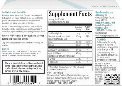 Viviscal Pro Advanced Hair Health 180 Tablets – Professional-Grade Support for Thicker, Healthier Hair