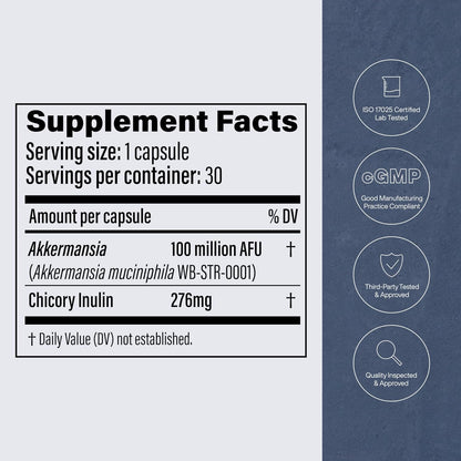 Pendulum Akkermansia Probiotic – 30 Capsules, Live Probiotic
