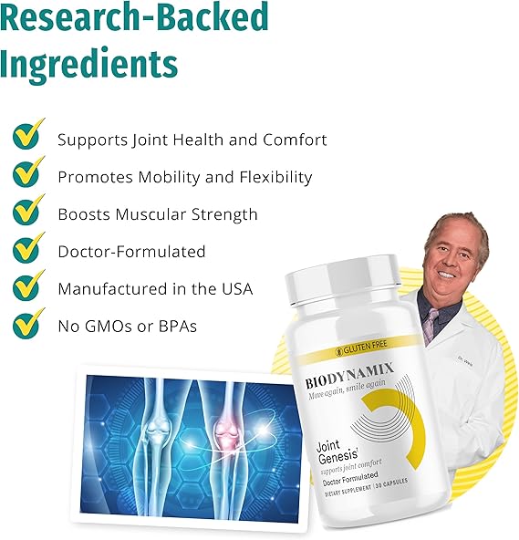 Joint Genesis - Joint Support Supplement - with Mobilee and Boswellia Serrata - for Comfortable, Flexible Joints - 30-Day Supply