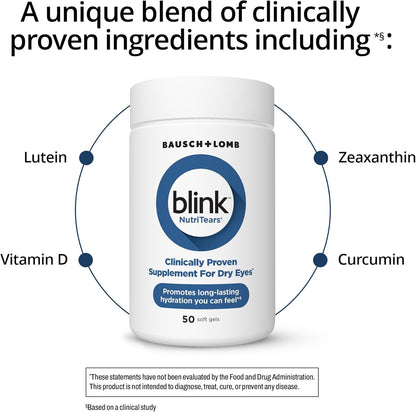 BLINK Nutritears Supplement for Dry Eyes, 50 softgels ingredients