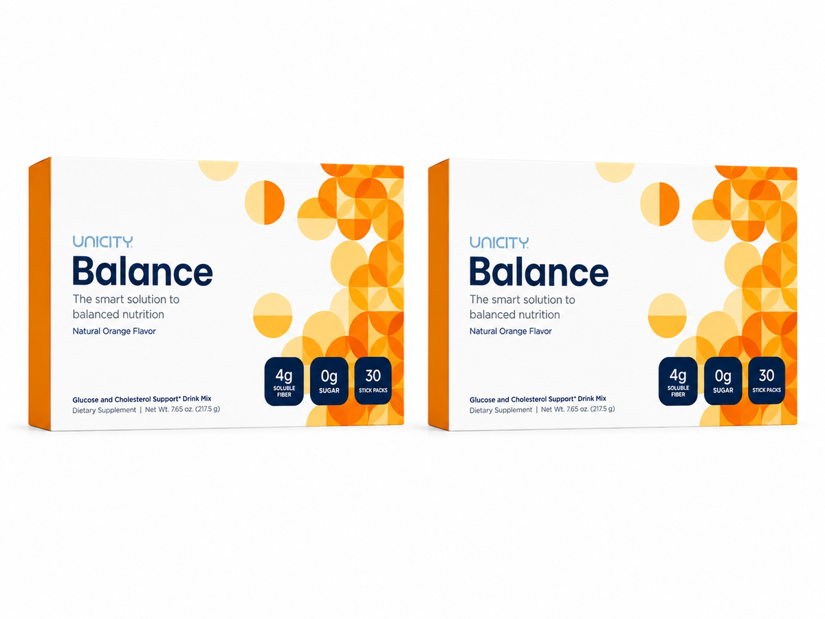 UNICITY Balance Cholesterol Support Drink Mix (30 Stick Pack – Orange Flavor)