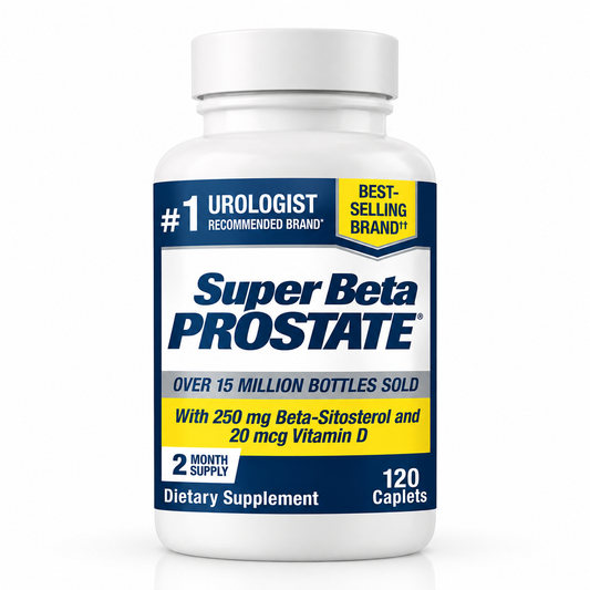 Super Beta Prostate Male Supplement with 250 mg Beta-Sitosterol Caplets – 120 Count