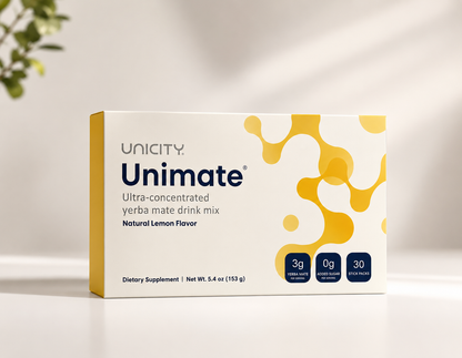 Unicity Unimate Lemon Drink Mix (30 Sachets) – Energy &amp; Metabolism Support