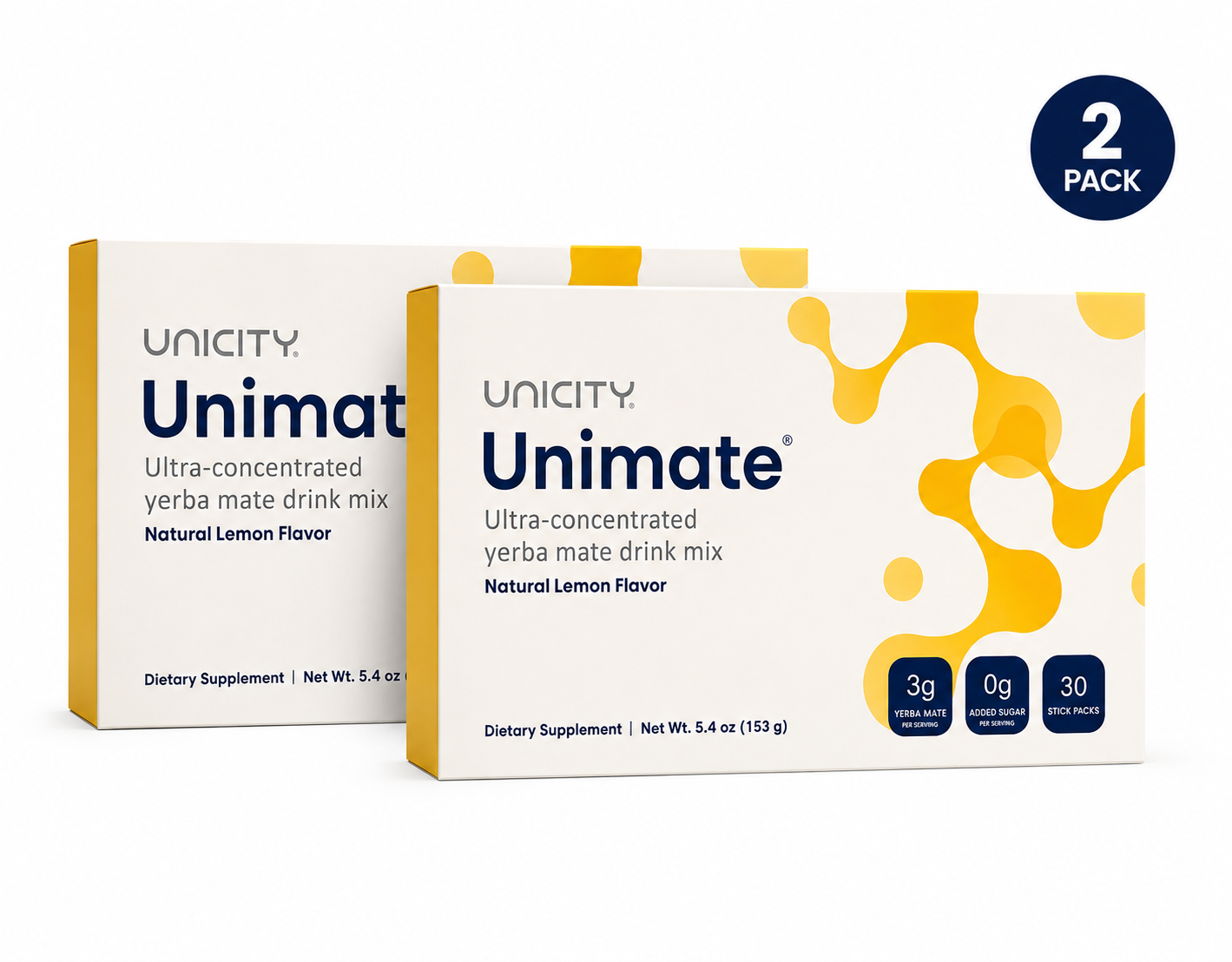 Unicity Unimate Lemon Drink Mix (30 Sachets) – Energy &amp; Metabolism Support