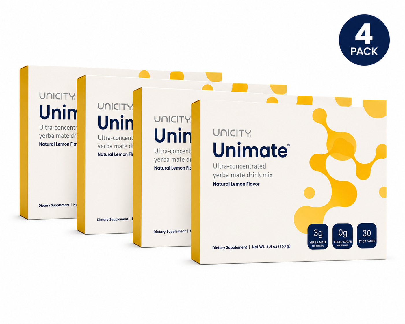 Unicity Unimate Lemon Drink Mix (30 Sachets) – Energy &amp; Metabolism Support