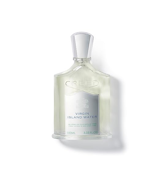 Cire Trudon Virgin Island Water perfume bottle on a white background