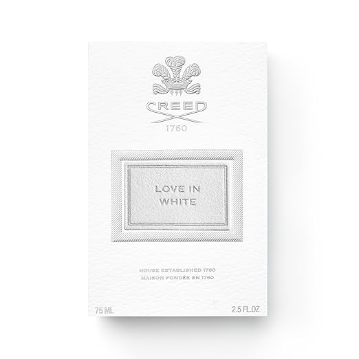 Creed 'Love in White' perfume packaging on a white background