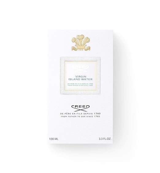 Creed Virgin Island Water eau de parfum packaging on a white background