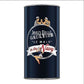 Cylindrical container with 'Jean Paul Gaultier Le Male in the Navy' design on a white background