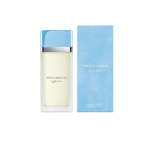 Dolce & Gabbana Light Blue perfume bottle and packaging on a white background