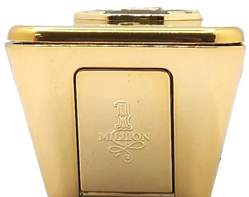 Gold container with '1 Million' logo on a white background