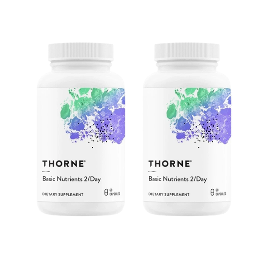 Thorne Basic Nutrients 2/Day Multivitamin Formula – 60 Gluten-Free Capsules | Daily Essential Vitamin &amp; Mineral Support