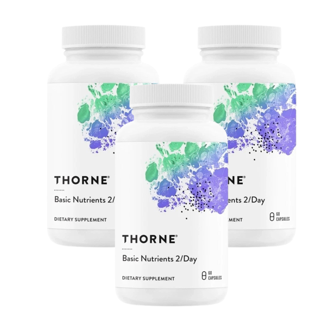 Thorne Basic Nutrients 2/Day Multivitamin Formula – 60 Gluten-Free Capsules | Daily Essential Vitamin &amp; Mineral Support