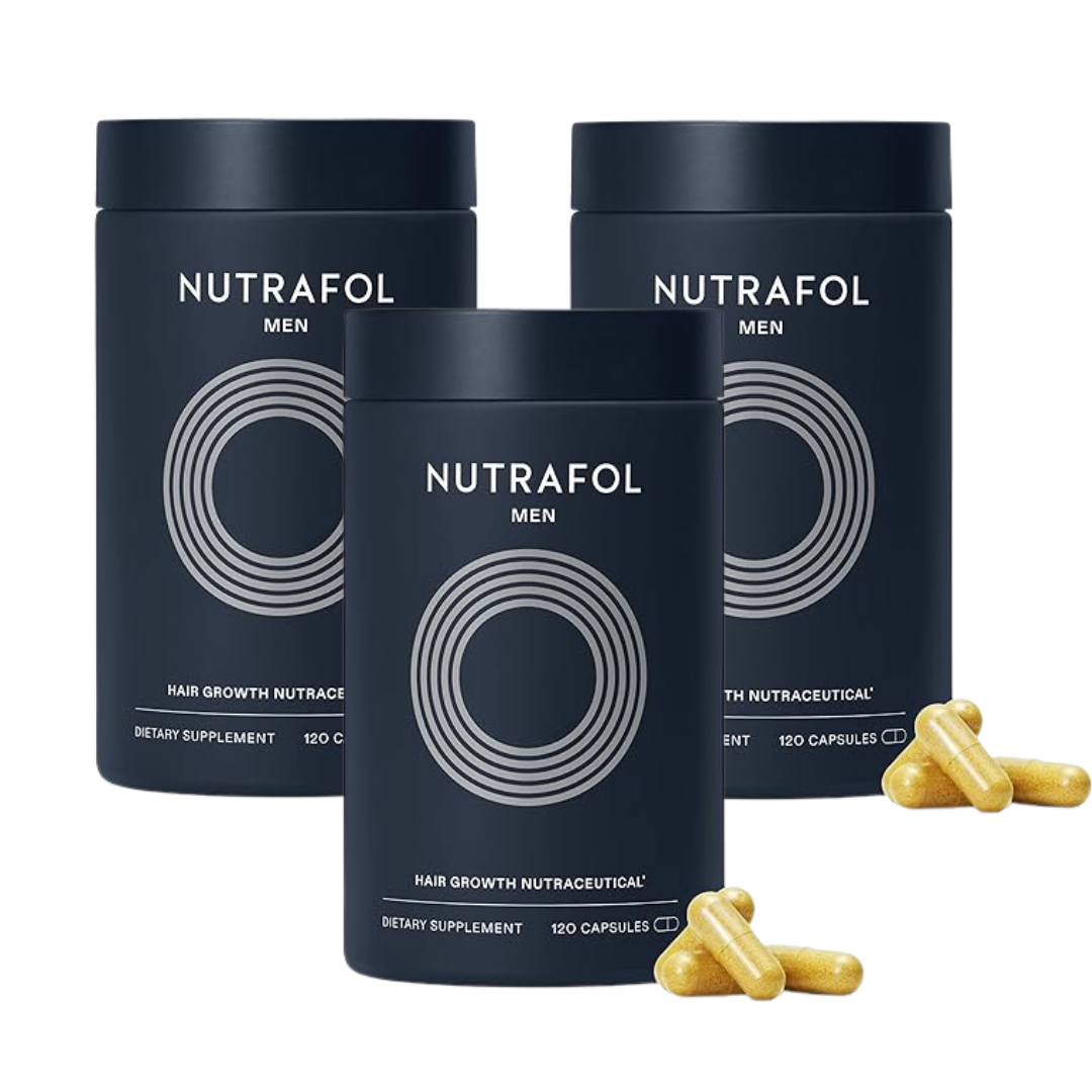 Nutrafol Men Hair Growth Supplements Ages 18–49 – 1-Month Bottle for Stronger, Thicker-Looking Hair