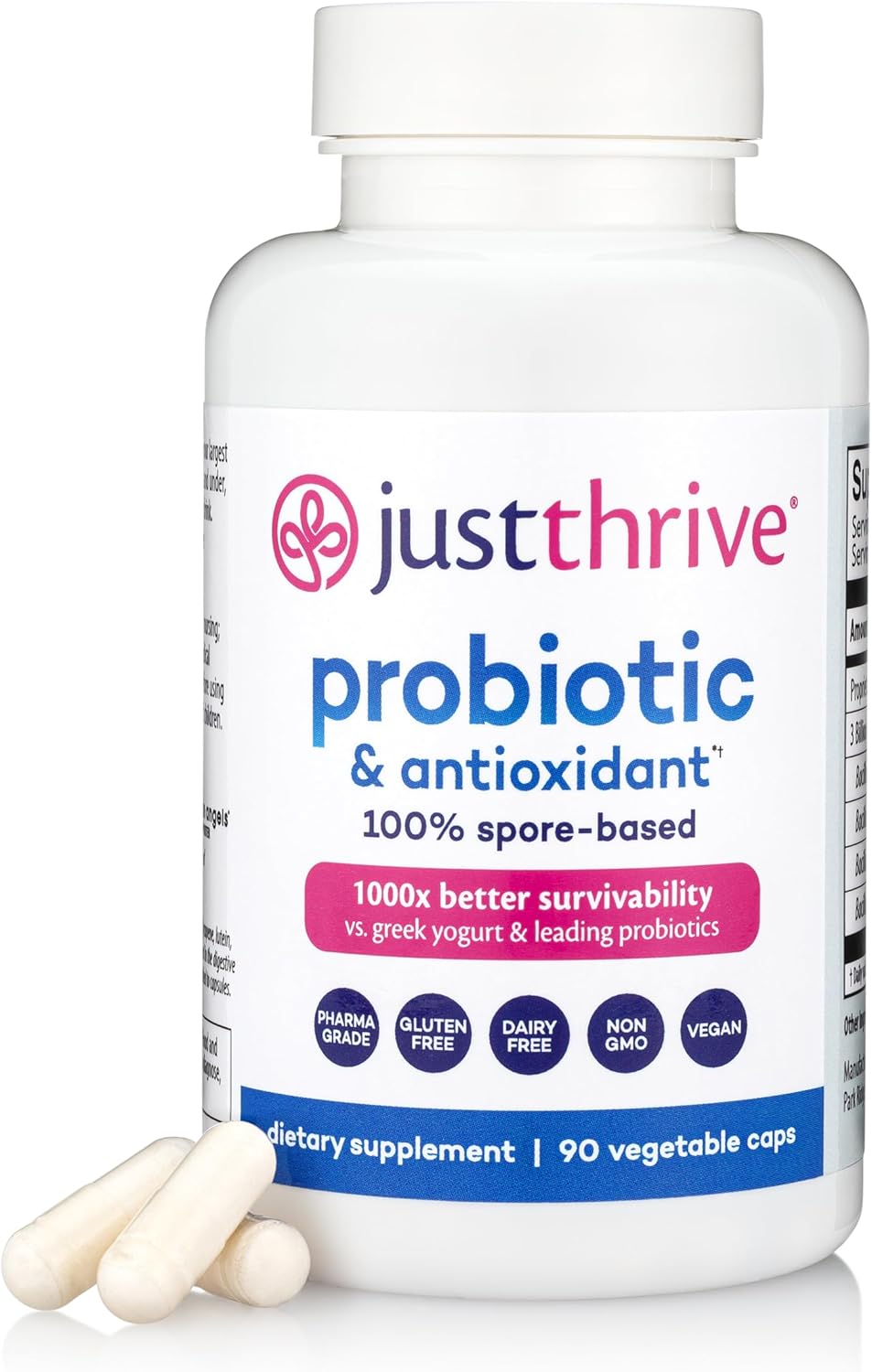 Just Thrive: Probiotic & Antioxidant 90 Veg Caps 